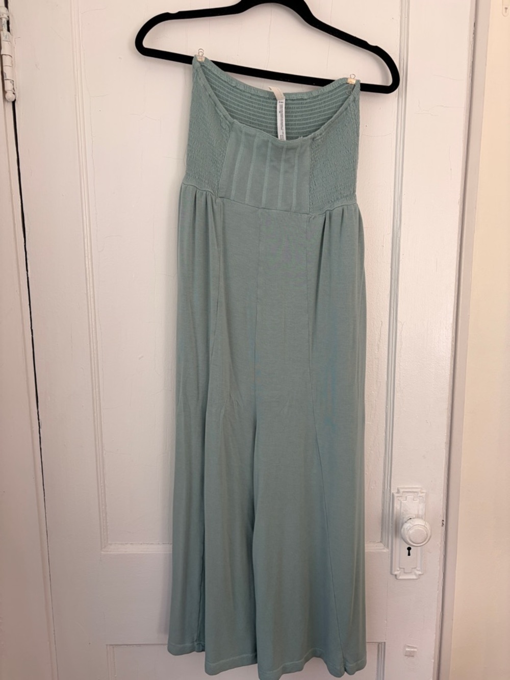 Free People Movement Turquoise Strapless Jumpsuit